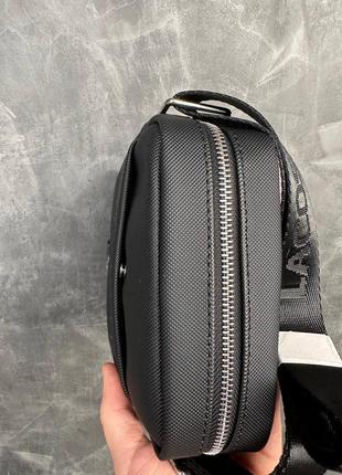 Мужская сумка lacoste черная барсетка / сумка на плечо3 фото