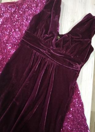 Супер бархатное платья цвет , цвет темно бордо, без дефектов,новое.2 фото