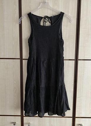 Платье черное коттоновое