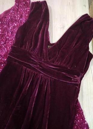 Супер бархатное платья цвет , цвет темно бордо, без дефектов,новое.8 фото