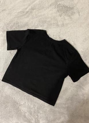 Базова чорна футболка montblanc. бавовна2 фото
