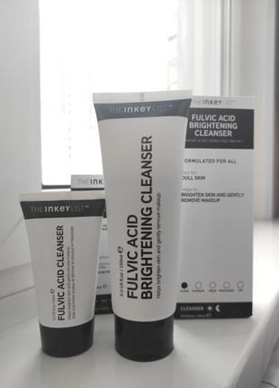 Очисний гель для вмивання і зняття макіяжу the inkey list fulvic acid cleanser