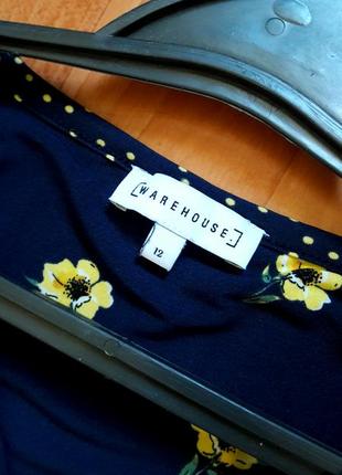 Красива блуза в квіти на запах warehouse2 фото