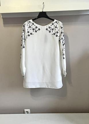 Шифонова блуза-туніка з вишивкою1 фото