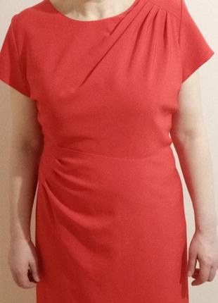 Новое праздничное красное платье 50-52 размера4 фото