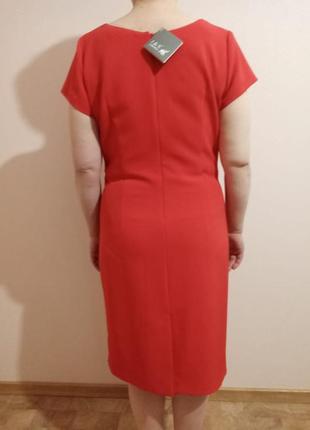 Новое праздничное красное платье 50-52 размера6 фото