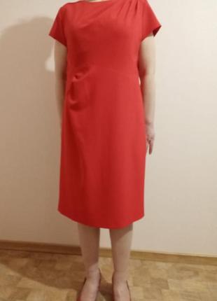 Новое праздничное красное платье 50-52 размера3 фото