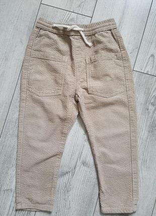 Вельветовые штаны брюки джогеры paperbag zara