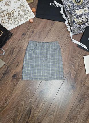 Юбка в клеточку pull and bear
