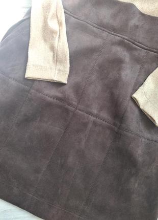 Идеальное стильное платье замша +люрекс