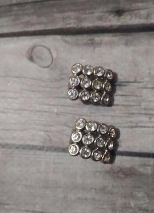 Клипсы металл стекло винтаж одна масса больше выгона за другую