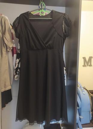 Платье вечернее миди макси длинное юбка черное сарафан ретро винтаж деловое строгое