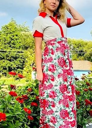 Платье из натуральной ткани (льна)