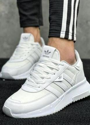 Стильные мужские кроссовки adidas (белые),
