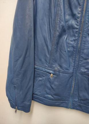 Новая кожаная куртка большого размера 54р, кожа италия2 фото