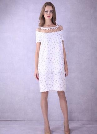Платье платье батистовое легкое белое шитье1 фото