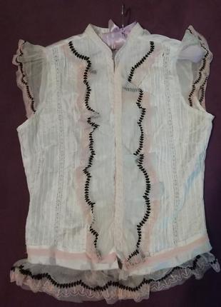 Нарядна блузка, щільний штучний шовк