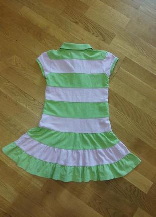 Трикотажное полосатое платье ralph lauren 7-8 лет3 фото