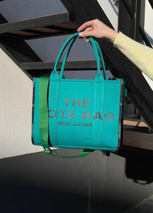 Сумка marc jacobs medium tote bag turquoise