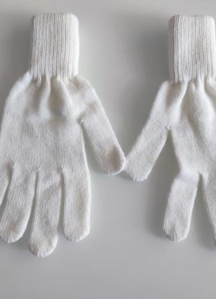 Комплект вязаный шерсть (шарф и перчатки)3 фото