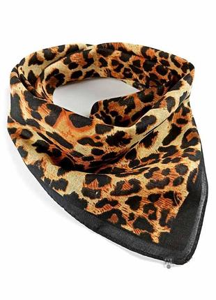Бандана маленький платок повязка хлопок платок на голову шею лицо руку леопардовая новая