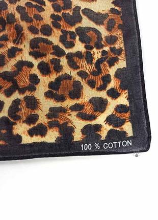 Бандана маленький платок повязка хлопок платок на голову шею лицо руку леопардовая новая