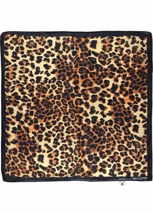 Бандана маленький платок повязка хлопок платок на голову шею лицо руку леопардовая новая