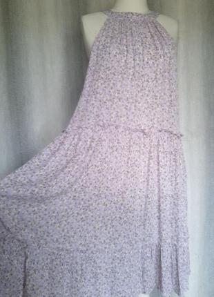 100% вискоза. женский сарафан, натуральное вискозное летнее платье мелкий цветок. фотосессия