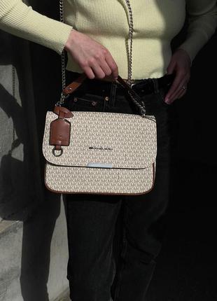 Сумка michael kors zippy bag cream 8