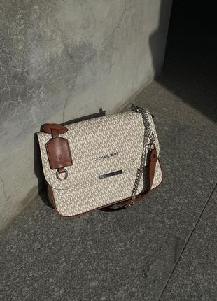 Сумка michael kors zippy bag cream 3