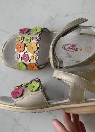 Милые кожаные босоножки сандалии с супинатором joy kids 29 размер3 фото