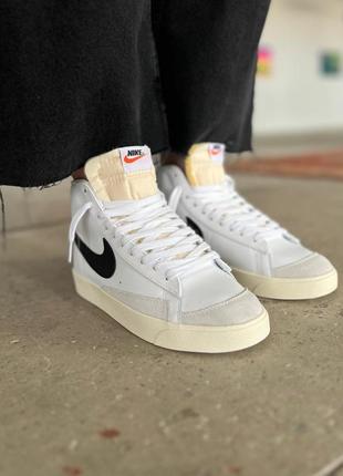 Молодежные женские высокие кожаные кеды nike blazer mid 🆕 кеды найк блейзер