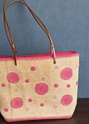 Летняя пляжная сумка шоппер