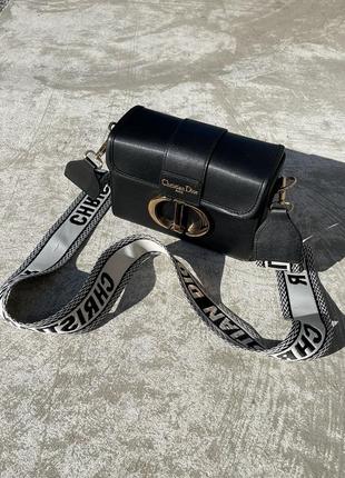 Сумка christian dior 30 montaigne bag black leather2 фото