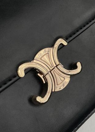 Сумка celine teen triomphe bag in shiny calfskin black