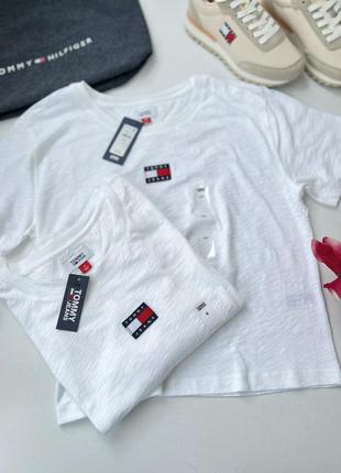 Футболка жіноча tommy hilfiger  jeans  футболка женская томмі хілфігер оригінал6 фото