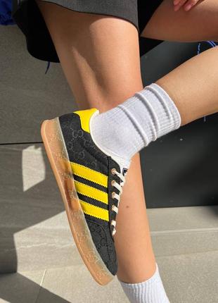 Эксклюзивные женские кеды guci x adidas gazelle🆕 кроссовки адидас газель10 фото