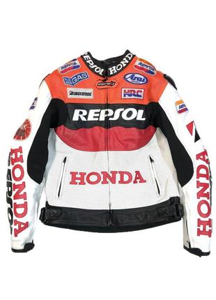 Honda repsol moto leather jacket мотокуртка шкiра