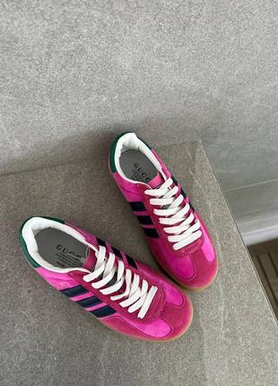 Женские кроссовки adidas gazelle pink velvet.5 фото