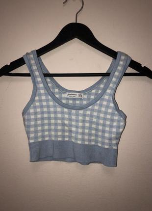 Кроп топ в’язаний стиль 90х stradivarius