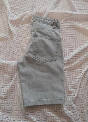 Стильные узкие серые джинсовые шорты new look5 фото