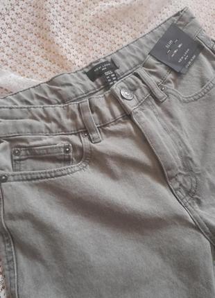 Стильные узкие серые джинсовые шорты new look9 фото