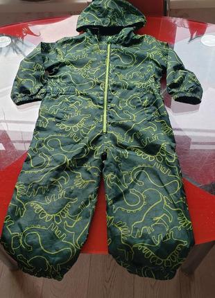 Tu комбинезон демисезонный с флисовой подкладкой весна осень мальчику 2-3г 92-98см