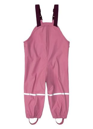 Полукомбинезон-дождевик на флисовой подкладке для девочки lupilu 378006 розовый