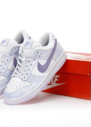 Женские кроссовки nike sb dunk low white violet 36-37-38-39-40