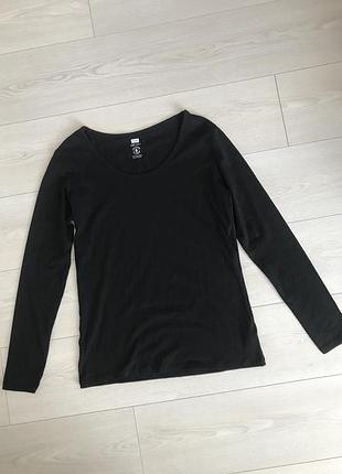 Базовый черный лонгслива