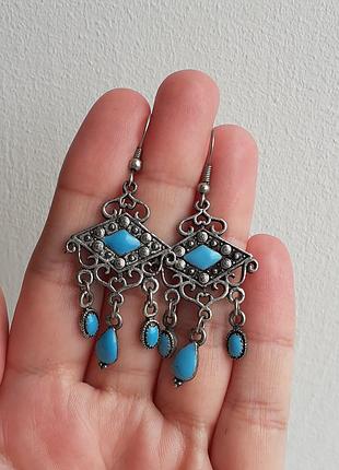 Сережки з емаллю біжутерія