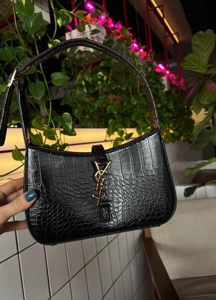 Сумочка yves saint laurent hobo black