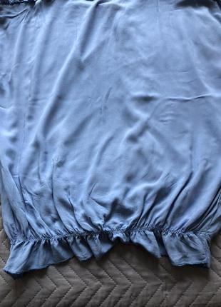 Легкая женская блузка нежно голубого цвета6 фото