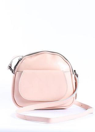 Пудрова маленька сумка-клатч